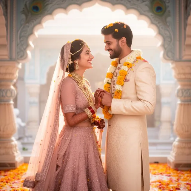 Madhav & Tulsi — wedding portrait